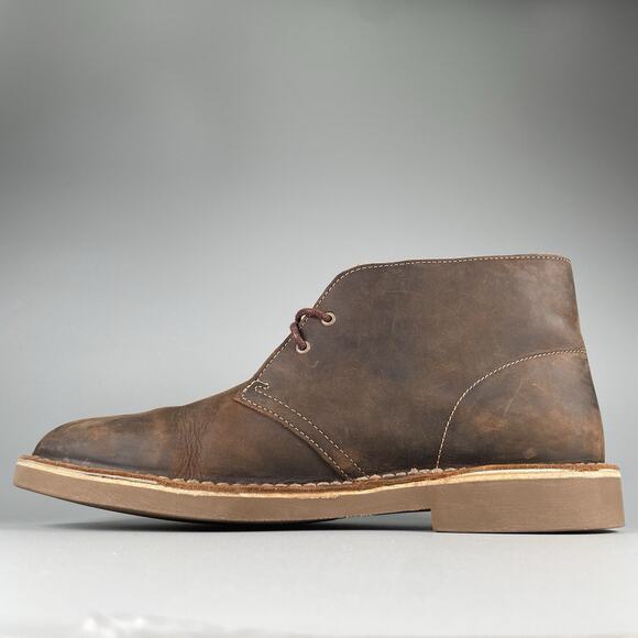 Clarks Bushacre Mens Size 11 Brown Leather Chukka Ankle Boots Lace Up Casual GUC - Picture 7 of 9